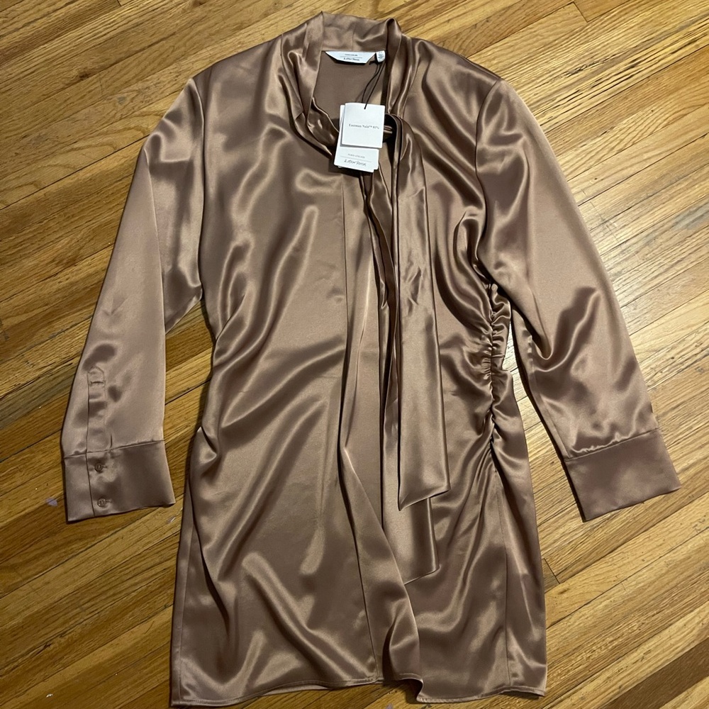 & Other Stories Satin Tan Robe